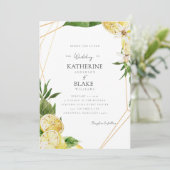 Invitation Citrons méditerranéens Tropical III Mariage (Debout devant)