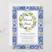 Invitation Citrons mosaïque Carrelage méditerranéen Dîner de (Devant)