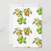 Invitation Citrons orange | Agrumes | BABY SHOWER (Dos)