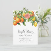 Invitation Citrons Orange | Citrus | Fête de Couple  (Debout devant)