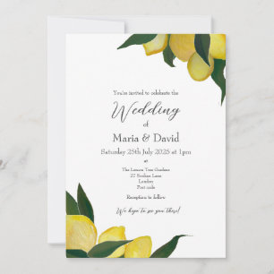 Invitation Citrons peints à l'huile