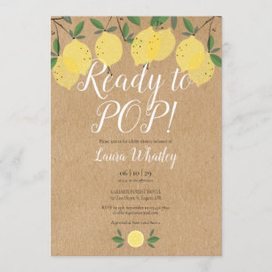 Invitation Citrons Prêts à Éclater Baby Shower Rustique