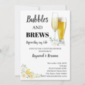 Invitation Citrons & Roses Bubble & Brews Couples Douche (Devant)
