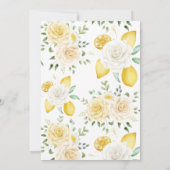 Invitation Citrons & Roses Bubble & Brews Couples Douche (Dos)