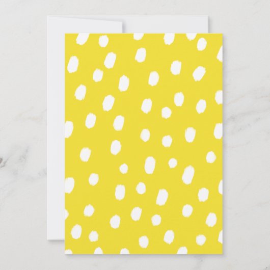 Invitation Citrons rustiques Baby shower jaune (Dos)