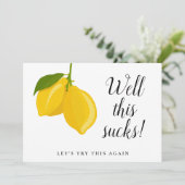 Invitation Citrons simples Mariages Changer la date reportée (Debout devant)