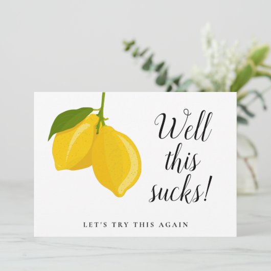 Invitation Citrons simples Mariages Changer la date reportée (Debout devant)