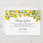Invitation Citrons simples Mariages Changer la date reportée (Dos)