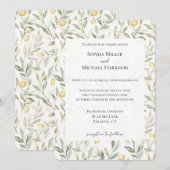 Invitation Citrons Sucrés Sur Vous Mariage (Devant / Derrière)