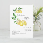 Invitation Citrons tropicaux Fête des mariées moderne (Debout devant)