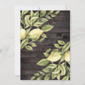 Invitation Citrons vert bois Baby shower aquarelle (Dos)