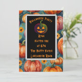 Invitation Citrouille (Debout devant)