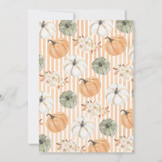 Invitation Citrouille 1er anniversaire (Dos)