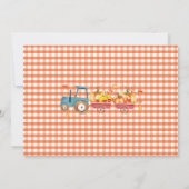 Invitation Citrouille 1er Anniversaire Fête Récolte Camion Bo (Dos)