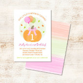 Invitation Citrouille 1er automne Première fête de fille anni