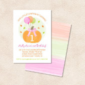 Invitation Citrouille 1er automne Première fête de fille anni