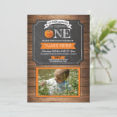 Invitation Citrouille 1er premier anniversaire fête Photo Inv (Debout devant)