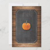 Invitation Citrouille 1er premier anniversaire fête Photo Inv (Dos)