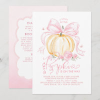 Citrouille à Ruban Rose Fête Bébé Automne Tout En