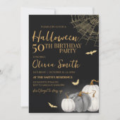 Invitation Citrouille adulte moderne Halloween fête d'anniver (Devant)