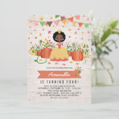 Invitation Citrouille afro-américain Princess Anniversaire (Debout devant)