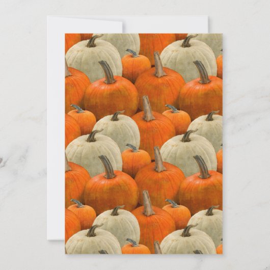 Invitation Citrouille Amical Moderne (Dos)