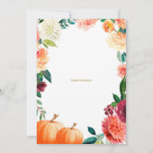 Invitation Citrouille Anniversaire, Chut c'est une fête d'aut (Dos)