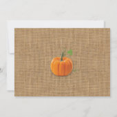 Invitation Citrouille Anniversaire Fête de récolte Photo Auto (Dos)