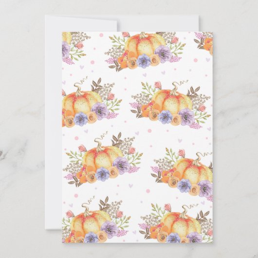 Invitation citrouille Anniversaire Pink & Gold Fal (Dos)