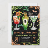 Invitation Citrouille annuel de la soirée Cocktail Halloween  (Devant)
