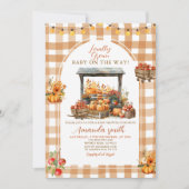 Invitation Citrouille Apple Automne Baby shower cultivé local (Devant)