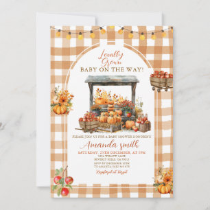 Invitation Citrouille Apple Automne Baby shower cultivé local