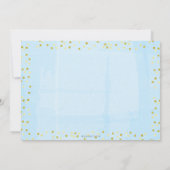 Invitation Citrouille Aquarelle Bleu Or Chute bébé Garçon Dou (Dos)