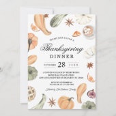 Invitation Citrouille Aquarelle Colorée Tendance | Ambiance d (Devant)