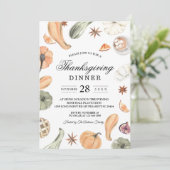 Invitation Citrouille aquarelle colorée tendance | Vibrations (Debout devant)