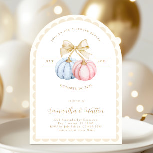 Invitation Citrouille Arch Reveal Party