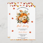 Invitation Citrouille Automne (Devant / Derrière)