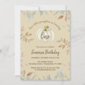 Invitation Citrouille automne 1er anniversaire (Devant)