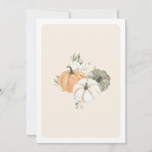 Invitation Citrouille Automne  Automne Baby shower (Dos)