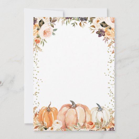 Invitation Citrouille Automne automne dans l'amour Fête des m (Dos)