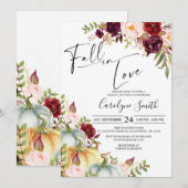 Invitation Citrouille Automne automne Fête des mariées floral (Devant / Derrière)