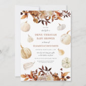 Invitation Citrouille Automne Automne Rouille par Baby shower (Devant)