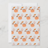 Invitation Citrouille Automne baby shower Halloween (Dos)