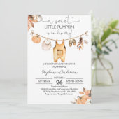 Invitation Citrouille Automne Garçon Vêtements de bébé Baby s (Debout devant)