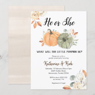 Invitation Citrouille Automne Genre Reveillez Party Invitatio