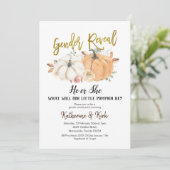 Invitation Citrouille Automne Genre Reveillez Party Invitatio (Debout devant)