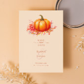 Invitation Citrouille Automne Mariage Botanique Enregistrer L