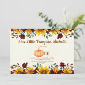 Invitation Citrouille Automne Premier tournesol Bourgogne Ann (Debout devant)