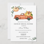 Invitation Citrouille Automne Truck Drive par Fête des mariée (Devant)