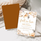 Invitation Citrouille Autumn Floral Fête des mariées